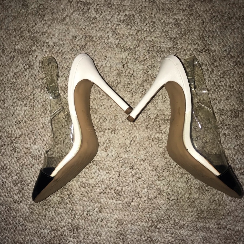 Chanel-Style Partially Clear Heels - Picture 3 of 4